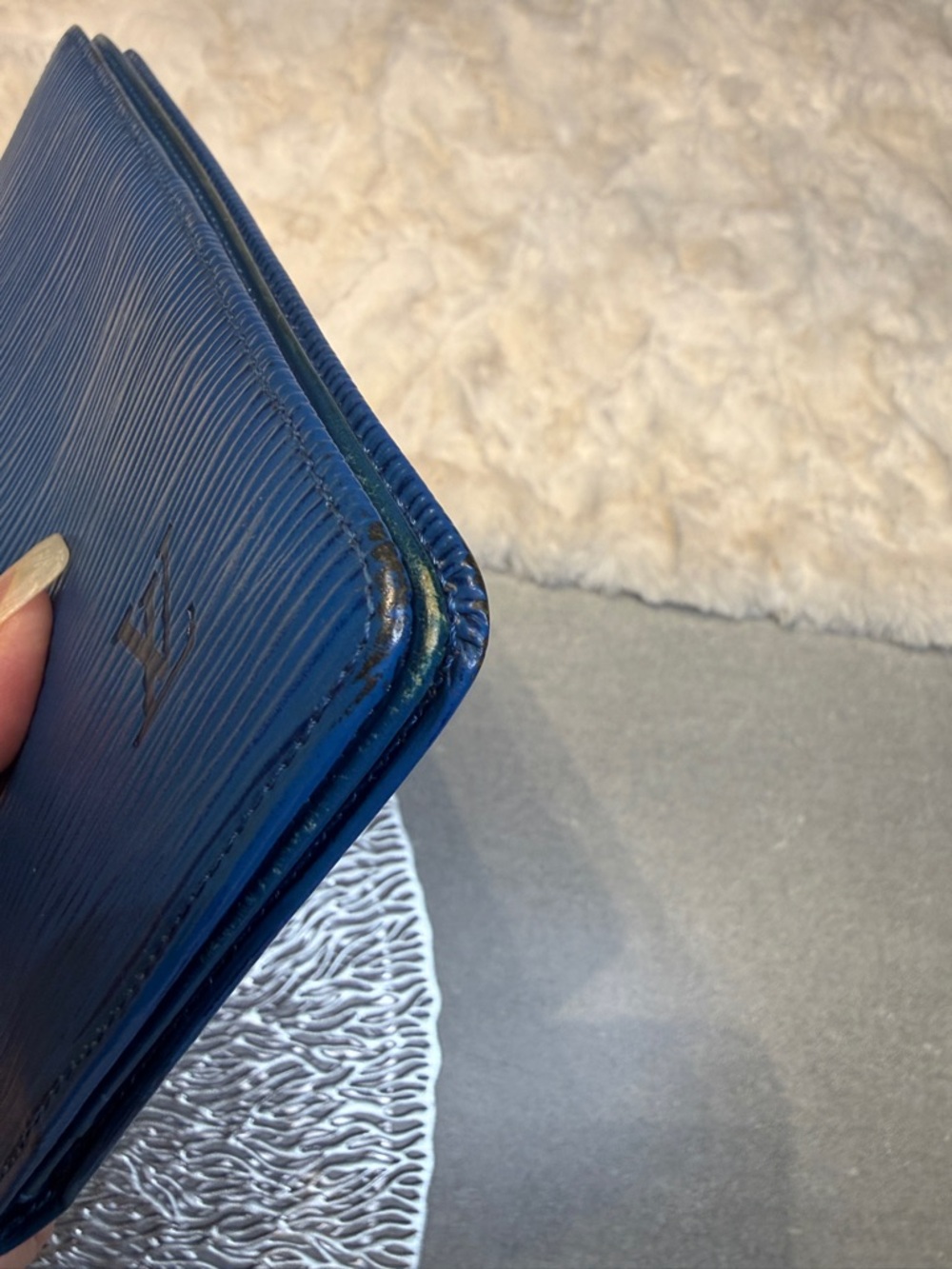 Louis Vuitton Epi Blue Long Wallet Vintage Leather Continental LV - Picture 10 of 12